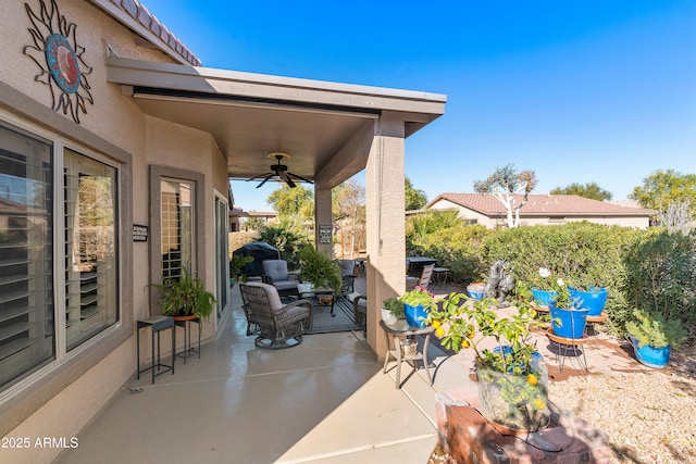 4674 E Alfalfa Dr, Gilbert, AZ 85298 - view of patio / terrace with ceiling fan