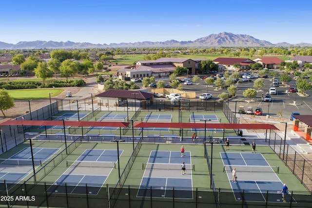 4674 E Alfalfa Dr, Gilbert, AZ 85298 - view of sport court featuring fence and a mountain view