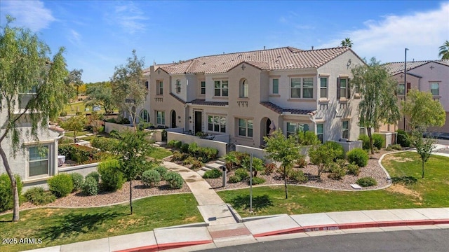 exterior space with a yard