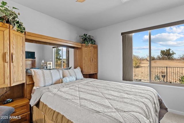 view of carpeted bedroom