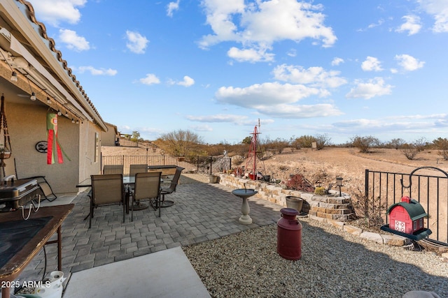 view of yard with a patio area