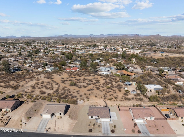 bird's eye view featuring a mountain view