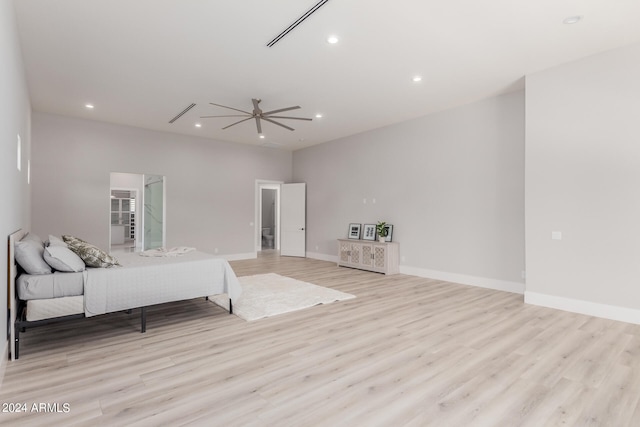 bedroom featuring light hardwood / wood-style flooring