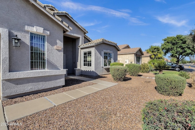 21616 E Calle De Flores, Queen Creek, AZ 85142 - exterior space with stucco siding and a tiled roof