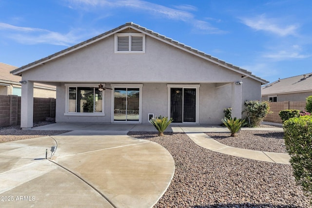21616 E Calle De Flores, Queen Creek, AZ 85142 - back of house with a patio area, stucco siding, and fence