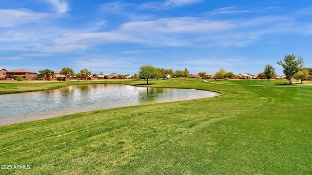 21616 E Calle De Flores, Queen Creek, AZ 85142 - view of community with a water view and a lawn