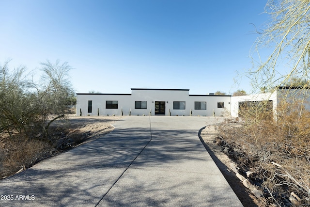 view of contemporary house