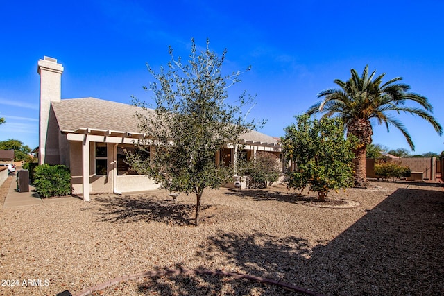 back of property with a patio area