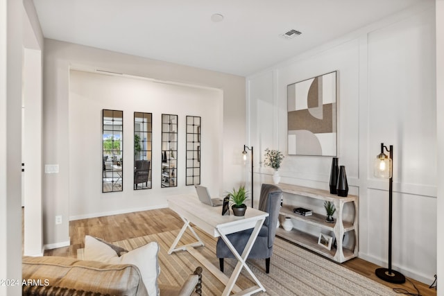 interior space featuring hardwood / wood-style floors