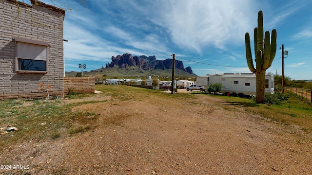 exterior space with a mountain view