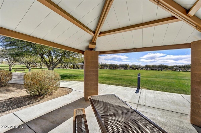 view of patio / terrace featuring a gazebo