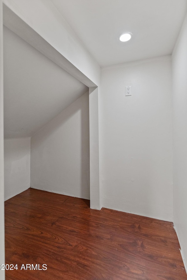 additional living space with dark wood-type flooring