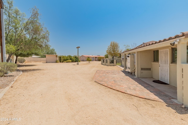 view of yard with a patio area