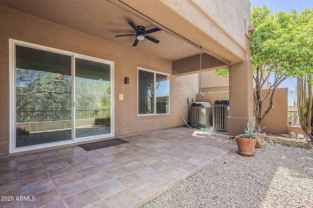 11752 N 135th Pl, Scottsdale, AZ 85259 - view of patio with central AC and a ceiling fan