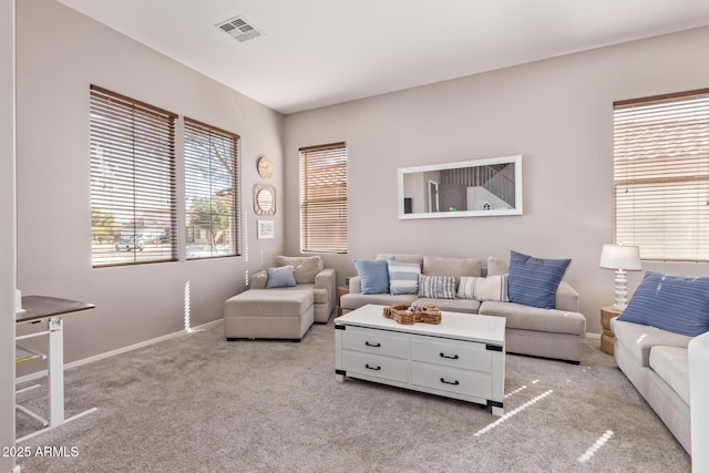 view of carpeted living room