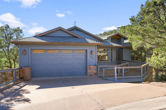 view of front of home featuring a garage