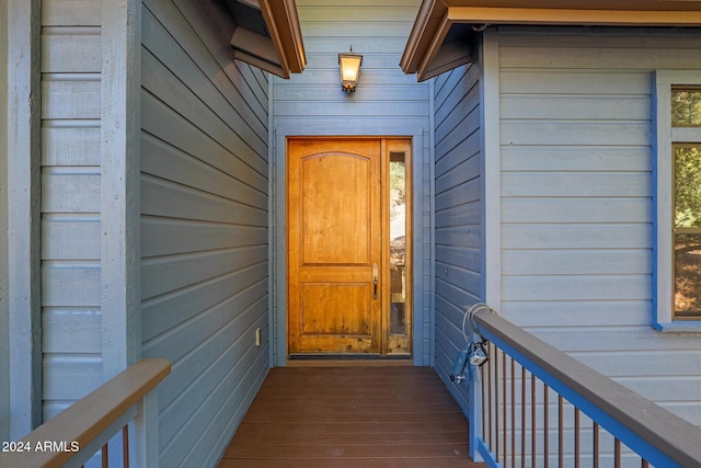 view of doorway to property