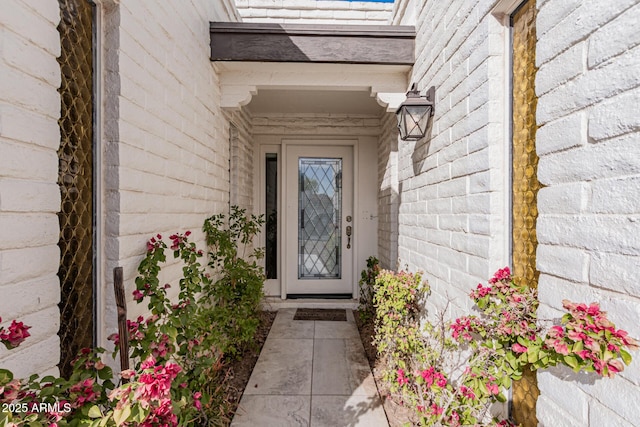 view of doorway to property