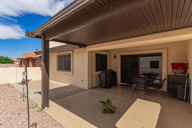 view of patio / terrace featuring area for grilling