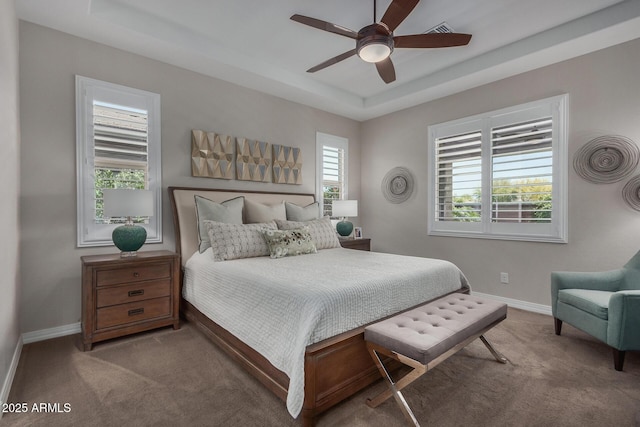 14571 W Wethersfield Rd, Surprise, AZ 85379 - bedroom featuring carpet, baseboards, and a raised ceiling