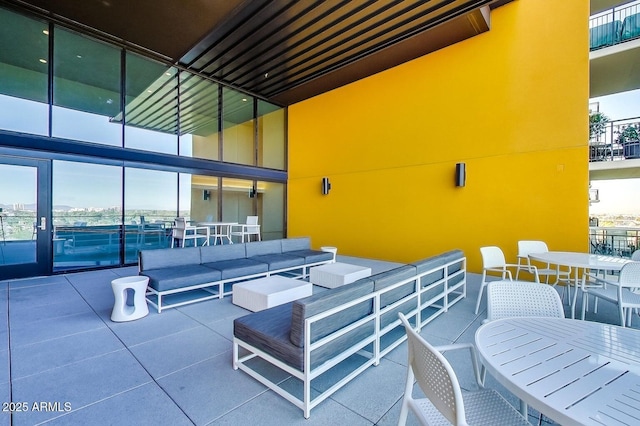 view of patio with an outdoor hangout area