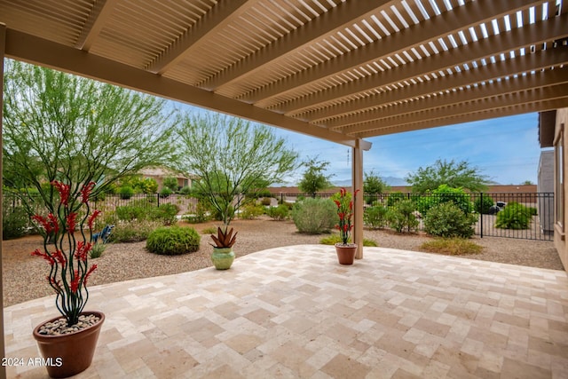 view of patio / terrace with a pergola