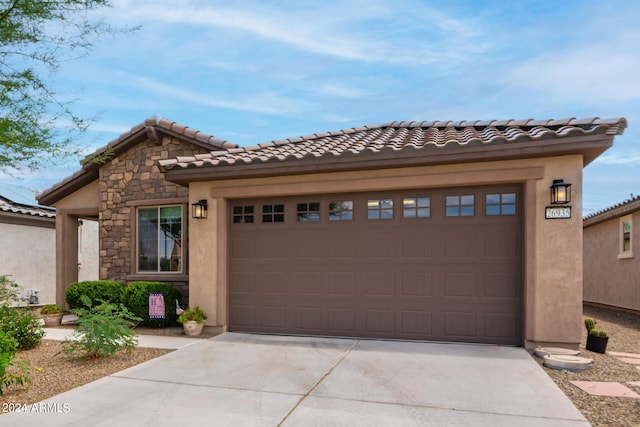 view of front of home featuring a garage