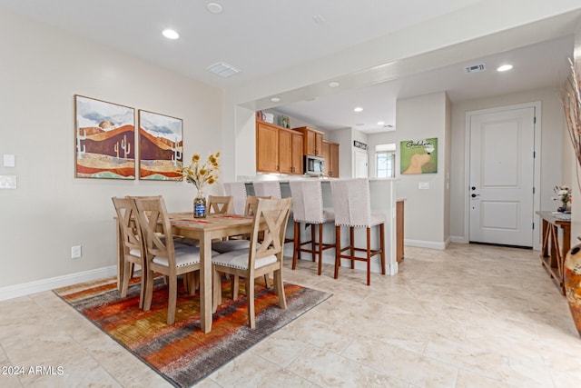 view of dining room