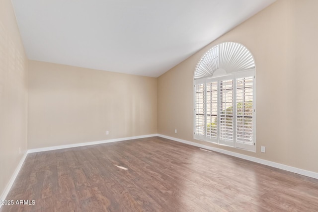 empty room featuring wood-type flooring