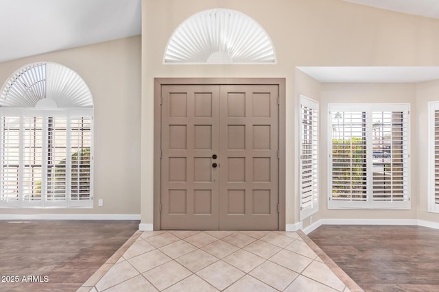 entryway featuring light hardwood / wood-style floors