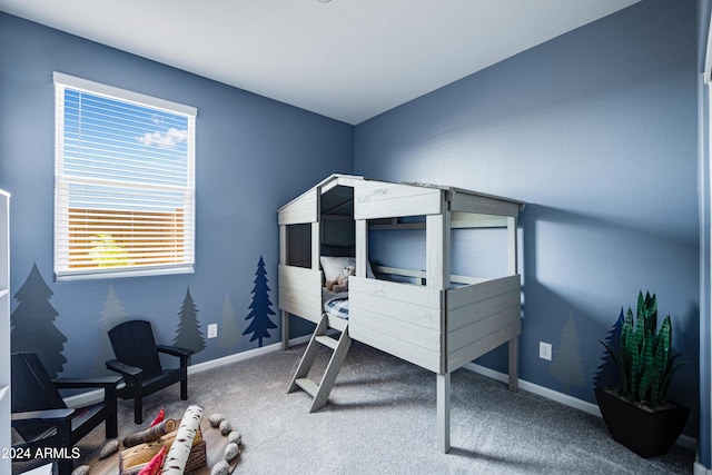 bedroom with carpet floors