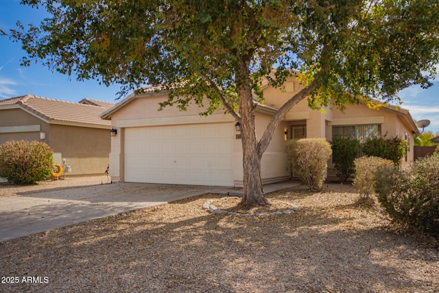 ranch-style house featuring a garage