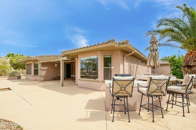 view of patio / terrace with a pergola