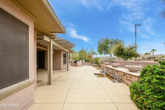 view of patio / terrace with a pergola