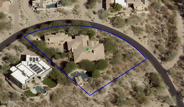 15972 N 115th Way, Scottsdale, AZ 85255 - aerial view of property's location with property boundaries highlighted