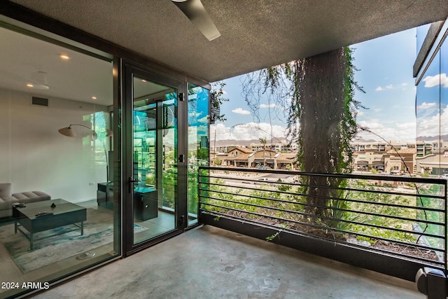 balcony with visible vents