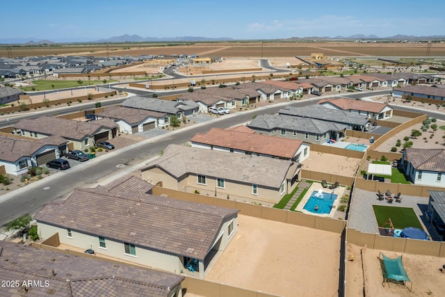 aerial view featuring a mountain view