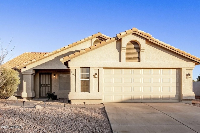 view of front of home featuring a garage