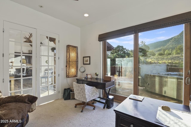 4562 N Dream Catcher Way, Pine, AZ 85544 - carpeted office featuring a mountain view