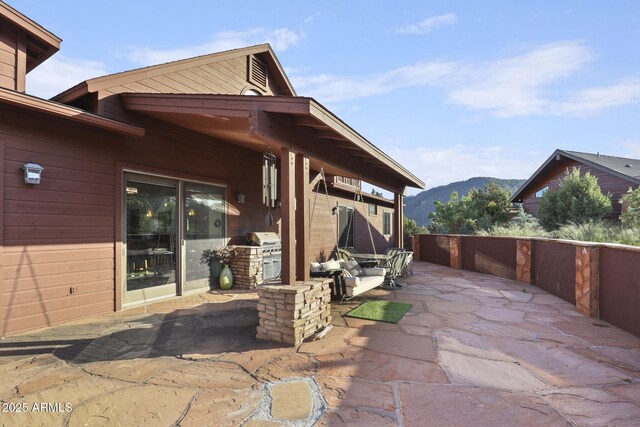 4562 N Dream Catcher Way, Pine, AZ 85544 - view of patio / terrace featuring a mountain view
