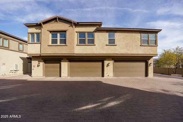 view of property with a garage