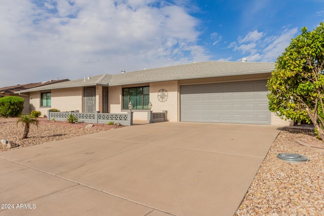 ranch-style house with a garage