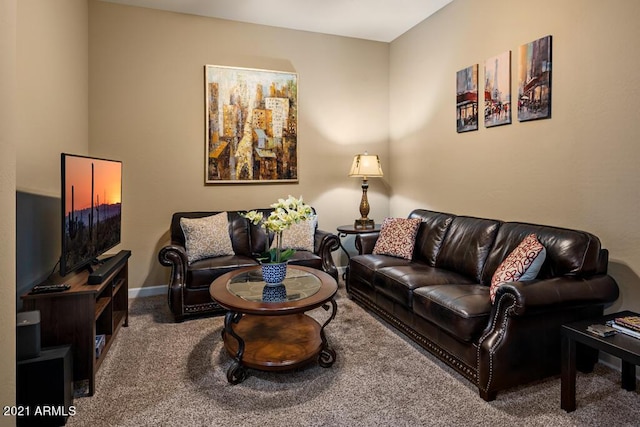 view of carpeted living room