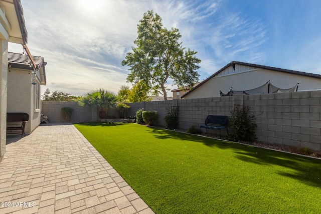 view of yard with a patio