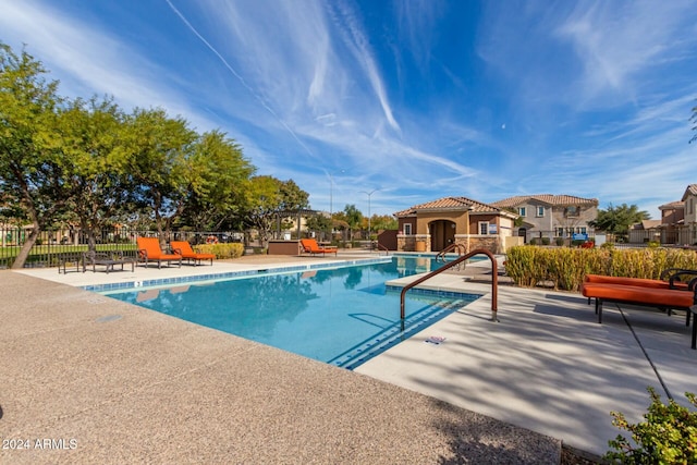 view of pool with a patio