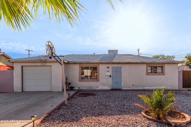 4408 N 29th Ave, Phoenix, AZ 85017 - single story home with stucco siding, an attached garage, concrete driveway, and a shingled roof