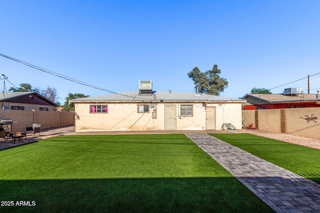 4408 N 29th Ave, Phoenix, AZ 85017 - rear view of property with a patio area, central air condition unit, and stucco siding