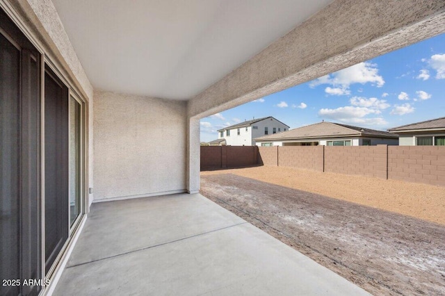 view of patio with a fenced backyard