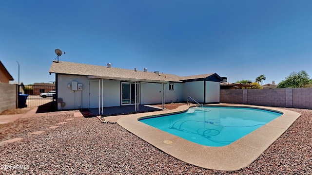14002 N 38th St, Phoenix, AZ 85032 - view of swimming pool featuring a fenced backyard and a patio area