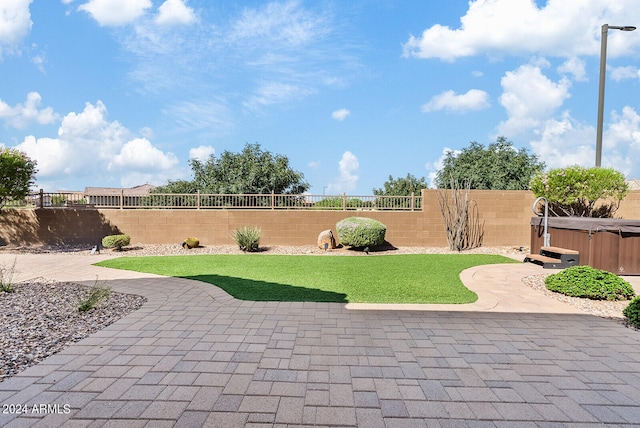 view of yard with a patio area